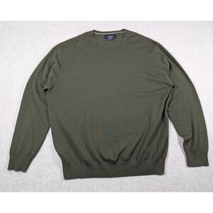 Charles Tyrwhitt Men Sweater XXL 100% Wool Ribbed Trim Crew Weekend Pullover